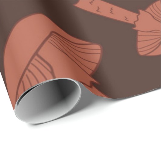 Mushroom-Muster Geschenkpapier (Rolleneckpunkt)