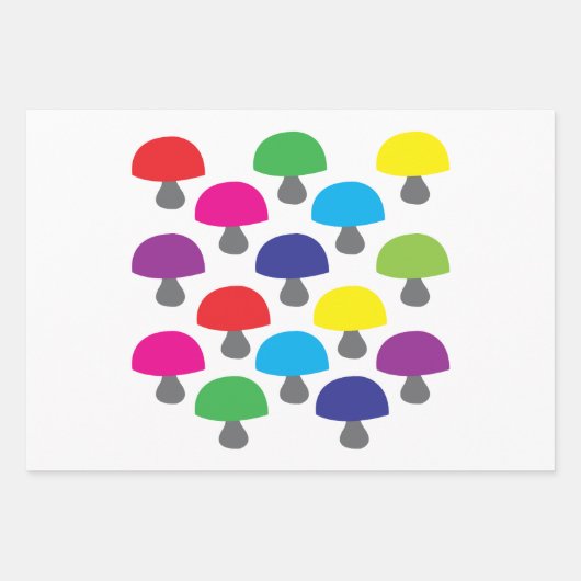 Mushroom-Muster Geschenkpapier Set (Vorderseite 2)