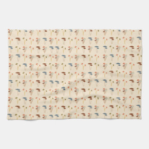 Mushroom-Muster Geschirrtuch