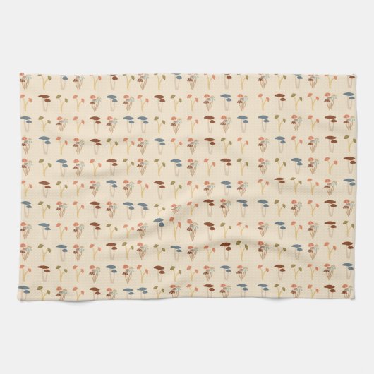 Mushroom-Muster Geschirrtuch (Horizontal)