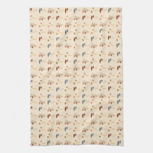 Mushroom-Muster Geschirrtuch (Vertikal)