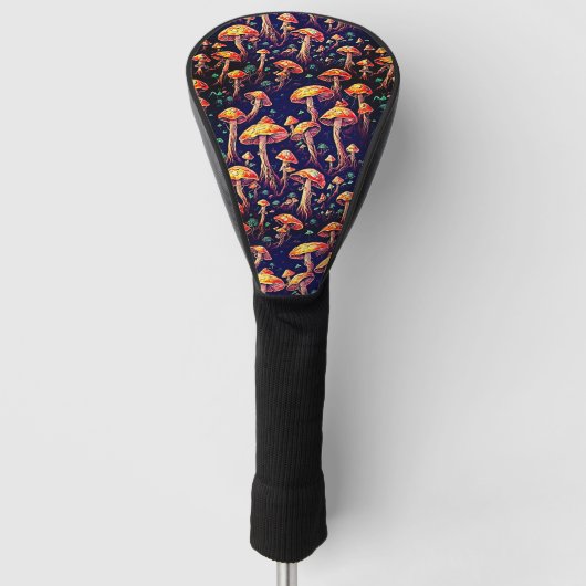 Mushroom-Muster Golf Headcover (Vorderseite)