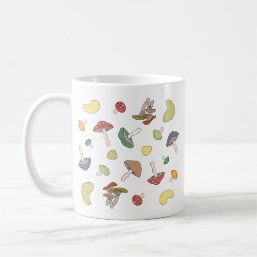 Mushroom-Muster Kaffeetasse (Links)