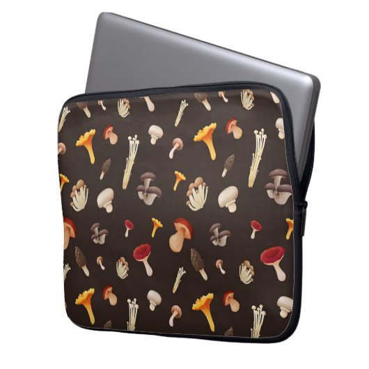Mushroom-Muster Laptopschutzhülle (Vorderseite Links)