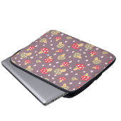 Mushroom-Muster Laptopschutzhülle (Vorne Knopf)