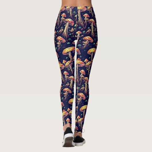 Mushroom-Muster Leggings (Rückseite)