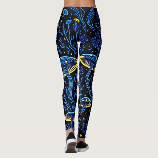 Mushroom-Muster Leggings (Rückseite)