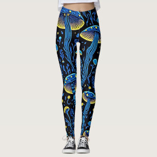 Mushroom-Muster Leggings