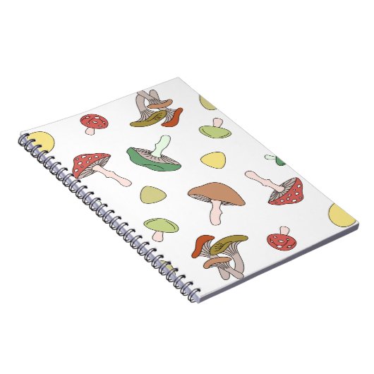 Mushroom-Muster Notizblock (Rechte Seite)