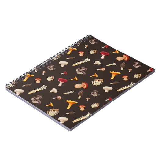 Mushroom-Muster Notizblock (Linke Seite)