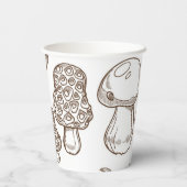 Mushroom-Muster Pappbecher (Rückseite)