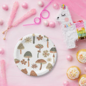 Mushroom-Muster Pappteller (Party)