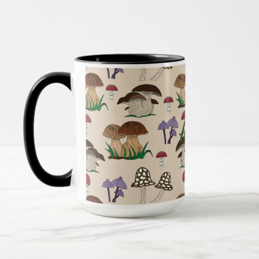 Mushroom-Muster Personalisiert Tasse (Links)