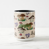 Mushroom-Muster Personalisiert Tasse (Zentrum)