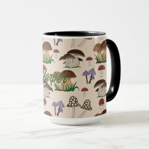 Mushroom-Muster Personalisiert Tasse