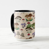 Mushroom-Muster Personalisiert Tasse (Vorderseite Links)
