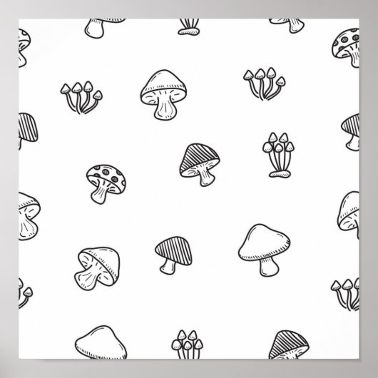 Mushroom-Muster Poster (Vorne)