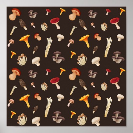 Mushroom-Muster Poster (Vorne)