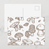 Mushroom-Muster Postkarte (Vorne/Hinten)