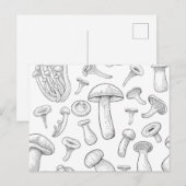 Mushroom-Muster Postkarte (Vorne/Hinten)