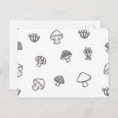 Mushroom-Muster Postkarte (Vorne/Hinten)