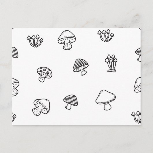 Mushroom-Muster Postkarte (Vorderseite)