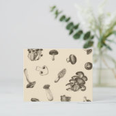Mushroom-Muster Postkarte (Stehend Vorderseite)