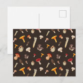Mushroom-Muster Postkarte (Vorne/Hinten)