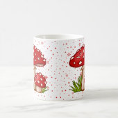 Mushroom-Muster - Red Toadstool Whimsical Design Kaffeetasse (Mittel)