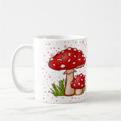 Mushroom-Muster - Red Toadstool Whimsical Design Kaffeetasse (Links)
