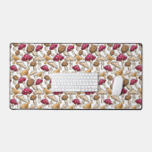 Mushroom-Muster Schreibtischunterlage (Tastatur & Maus)