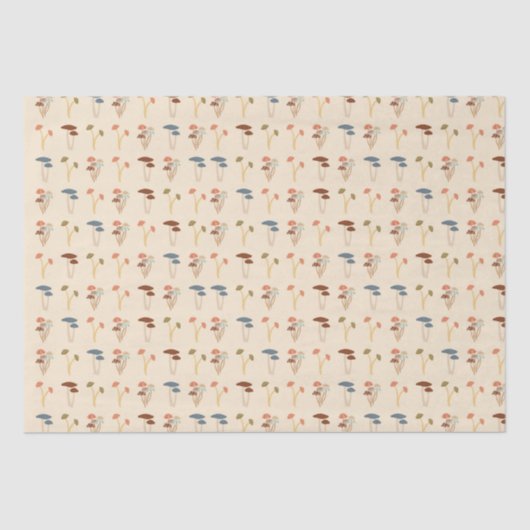 Mushroom-Muster Seidenpapier (Vorderseite)