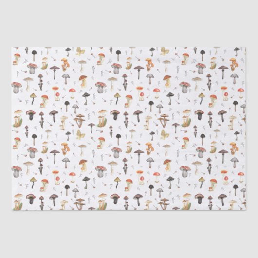 Mushroom-Muster Seidenpapier (Vorderseite)