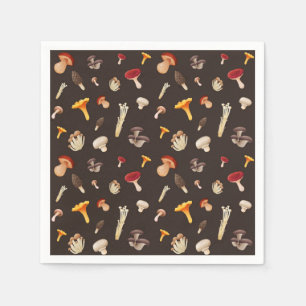 Mushroom-Muster Serviette