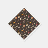 Mushroom-Muster Serviette (Ecke)