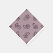 Mushroom-Muster Serviette (Ecke)