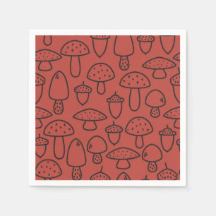 Mushroom-Muster Serviette