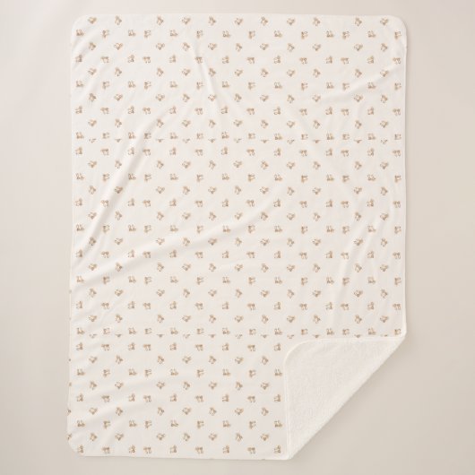 Mushroom-Muster Sherpadecke (Vorderseite)