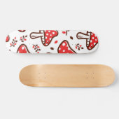 Mushroom-Muster Skateboard (Horizontal)