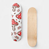 Mushroom-Muster Skateboard (Vorderseite)