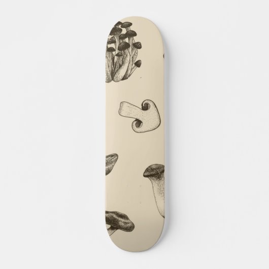 Mushroom-Muster Skateboard (Vorne)