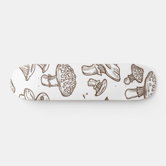 Mushroom-Muster Skateboard (Horizontal)