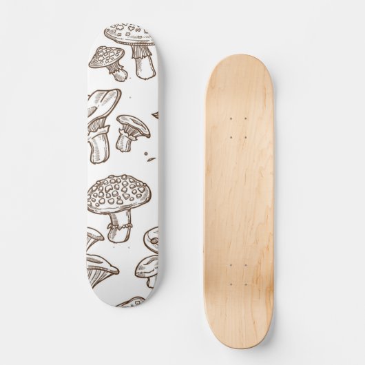 Mushroom-Muster Skateboard (Vorderseite)