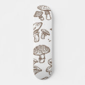 Mushroom-Muster Skateboard (Vorne)
