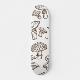 Mushroom-Muster Skateboard
