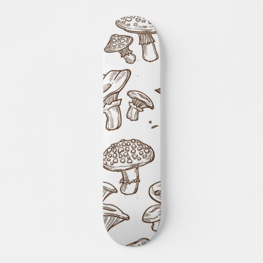 Mushroom-Muster Skateboard (Vorne)