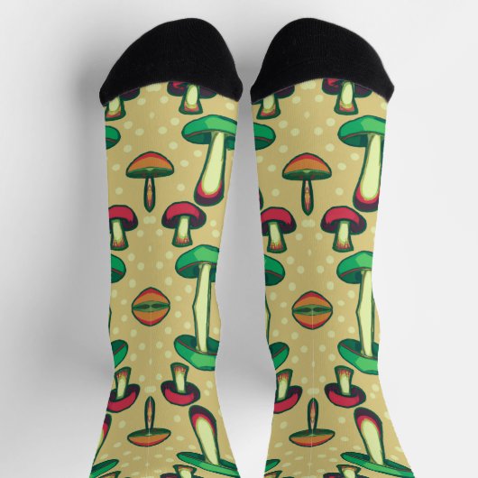 Mushroom-Muster Socken (Oben)