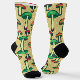 Mushroom-Muster Socken