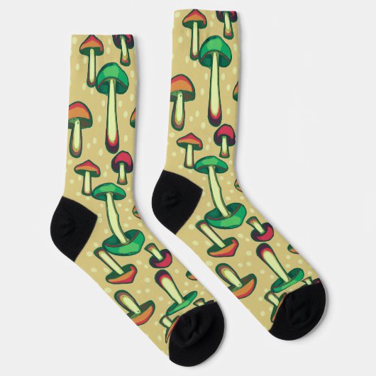Mushroom-Muster Socken (Rechts)