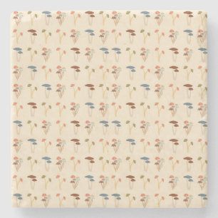 Mushroom-Muster Steinuntersetzer